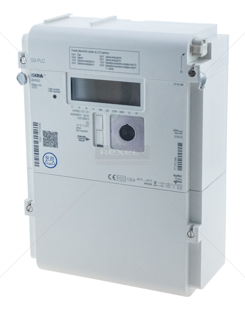 Slika izdelka Števec električne energije ISKRAEMECO AM550-TD1 G3 3X230/400V, 5-85A, G3 PLC