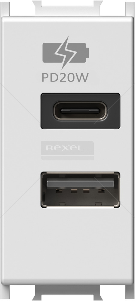 Komunikacijska vtičnica MODUL USB Tip A in C BEL Mat VGR. 1M 20W Unipack