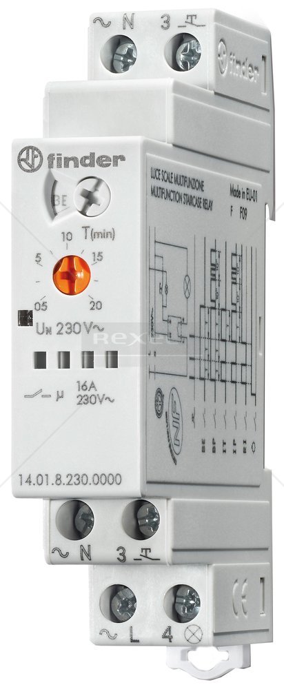 Stopniščni avtomat FINDER 230V AC 16A 0,5-20min 1NO