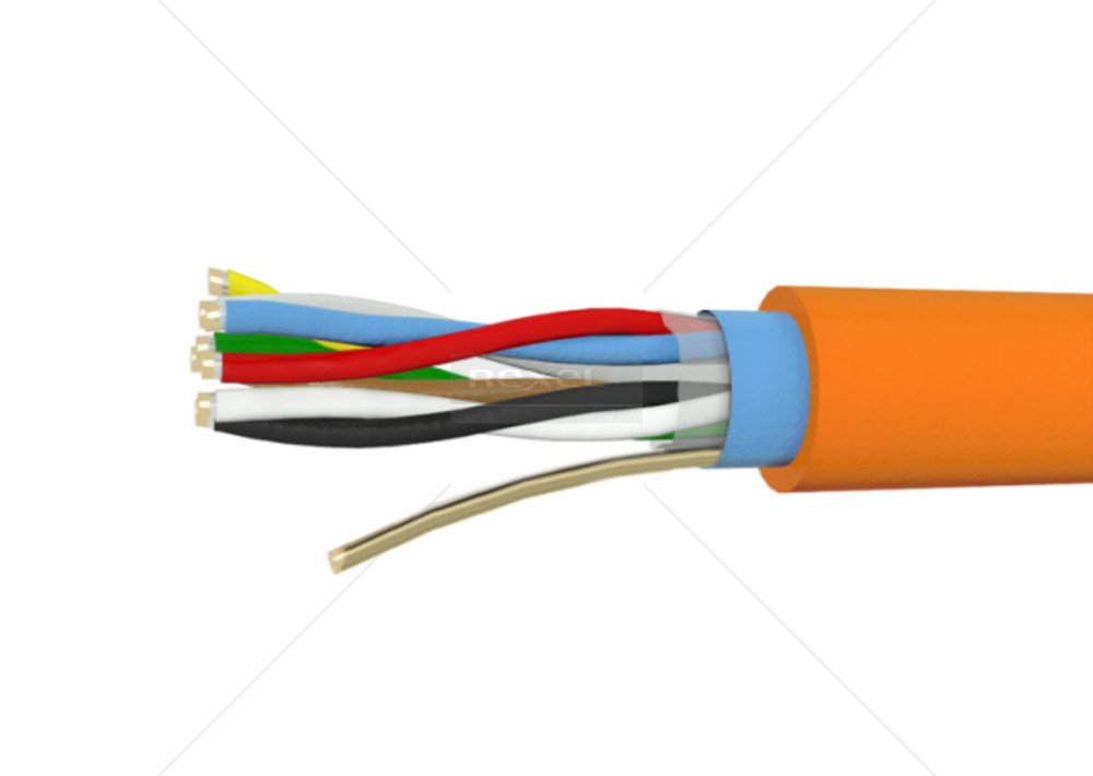 Ognjeodporni podatkovni kabel JE-H(St)H Bd 2X2X0,8mm E90 OR boben