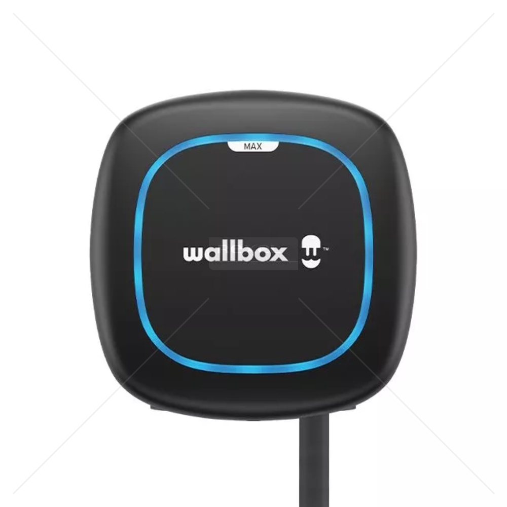 Slika izdelka Polnilna postaja e-mobilnost WALL BOX Pulsar Max 5m kabel DC 6mA Črna 22kW 3F 22kW