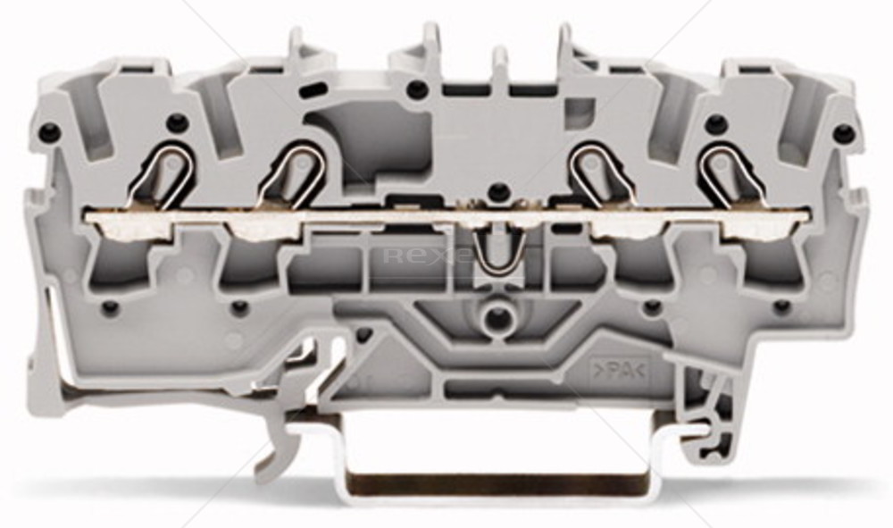 Slika proizvoda&nbsp;Redne stezaljke za DIN letvu WAGO TOPJOB Bez vijaka 2,5mm2 od 0,25 do 4mm2 4P 70mm SIV